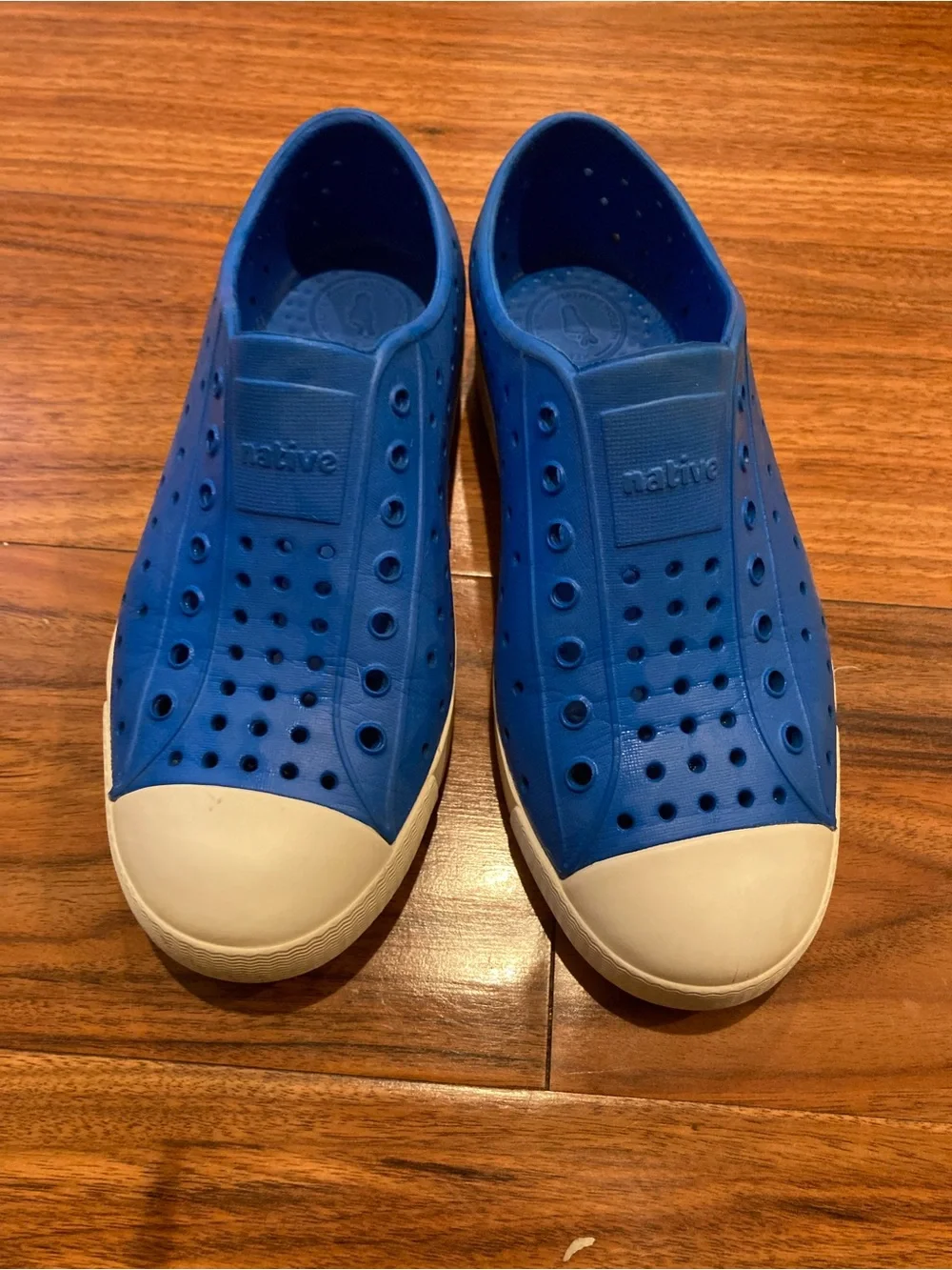 Native Jefferson Shoes Royal Blue/Shell White Big Kids US J2